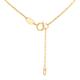 Faith & Brown 9k Gold Malachite Clover Necklace 16-17" - 153182