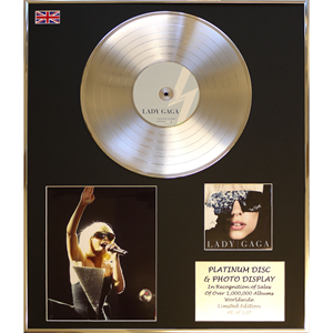 Lady Gaga - 'The Fame' 24 X 20" Framed Platinum Disc & Photo Display Ltd Edition of 100 - 153760