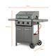 Tower Stealth Plus Three Burner Gas BBQ with Side Burner - Gas BBQ