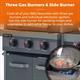 Tower Stealth Plus Three Burner Gas BBQ with Side Burner - 156006