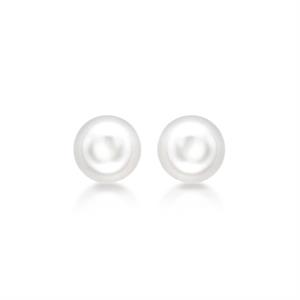  9K Gold Freshwater Cultured 7mm Pearl Stud Earrings - 156525