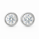 0.21ct SI Created Diamond 'Bellisima' Solitaire Stud Earrings (Gold Vermeil or Platinum Plated) - 157536