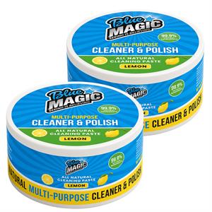 Blue Magic Multi-Purpose Cleaner & Polish - All Natural Cleaning Paste - Twin Pack - 162579