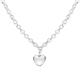 Faith & Brown Italian Crafted Puffed Heart Belcher Necklace in Sterling Silver 18" - Necklace