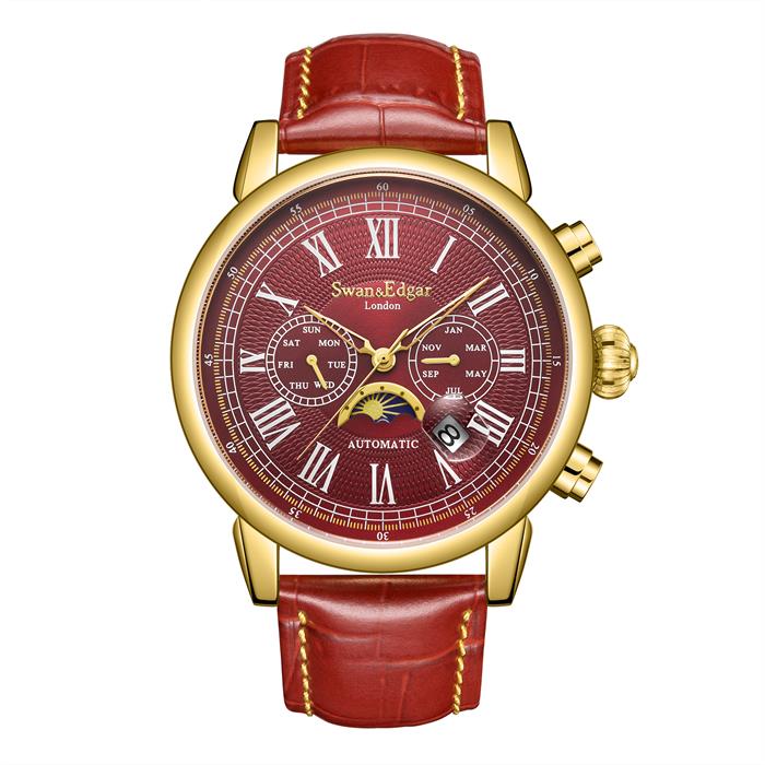 Swan & Edgar Limited Edition Roman Automatic Watch with Leather Strap - 172895