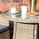 WENTWORTH 2 Seater Round Carver Bistro Set (1 x 70cm Round Table & 2 x Chairs inc Cushions) - 175672