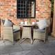 WENTWORTH 2 Seater Round Carver Bistro Set (1 x 70cm Round Table & 2 x Chairs inc Cushions) - 175672