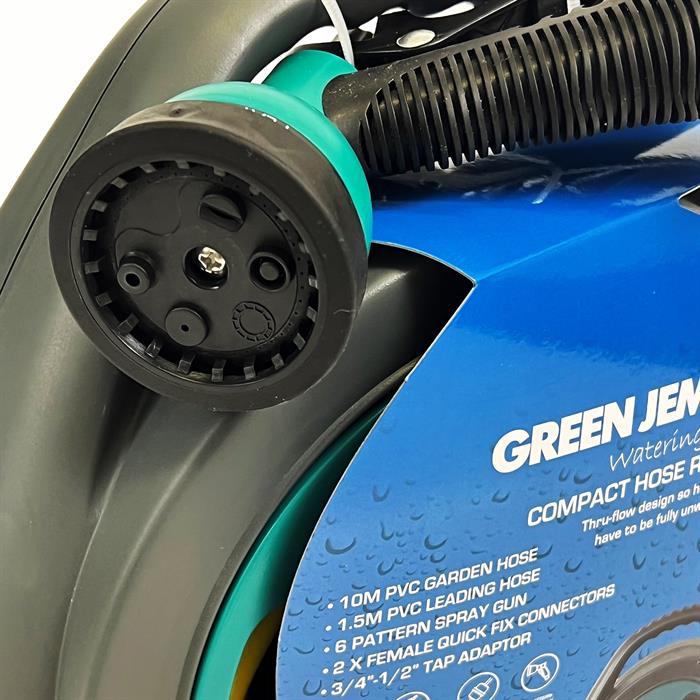Hose and Reel Set 10m with 6 Pattern Spray Gun - 176807