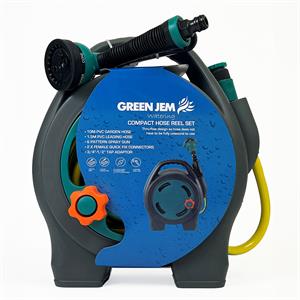 Hose and Reel Set 10m with 6 Pattern Spray Gun - 176807