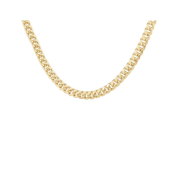 Faith & Brown Italian Crafted 9K Gold Cuban Necklace 22" - 9K Gold 22" Necklace