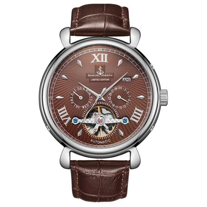 Montre-bracelet Samuel Joseph Analog - Édition Limitée, Cadran Clair, Bracelet Cuir - Neuve Sans étiquette