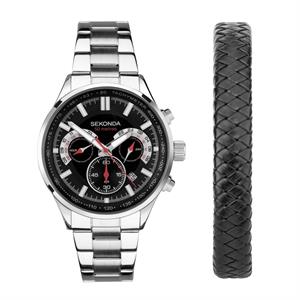 Sekonda  Gents Dual Time Watch Gift Set - 190558