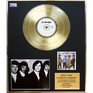 The Kinks - 'It's The Kinks' 24 X 20" Framed Gold Disc & Photo Display Ltd Edition of 100 - 197445