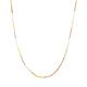 Faith & Brown Italian Crafted Sterling Silver 3 Tone 18k Gold Plated Tocalle Chain 24" - 206027