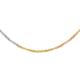 Faith & Brown Italian Crafted Sterling Silver 3 Tone 18k Gold Plated Tocalle Chain 24" - 206027