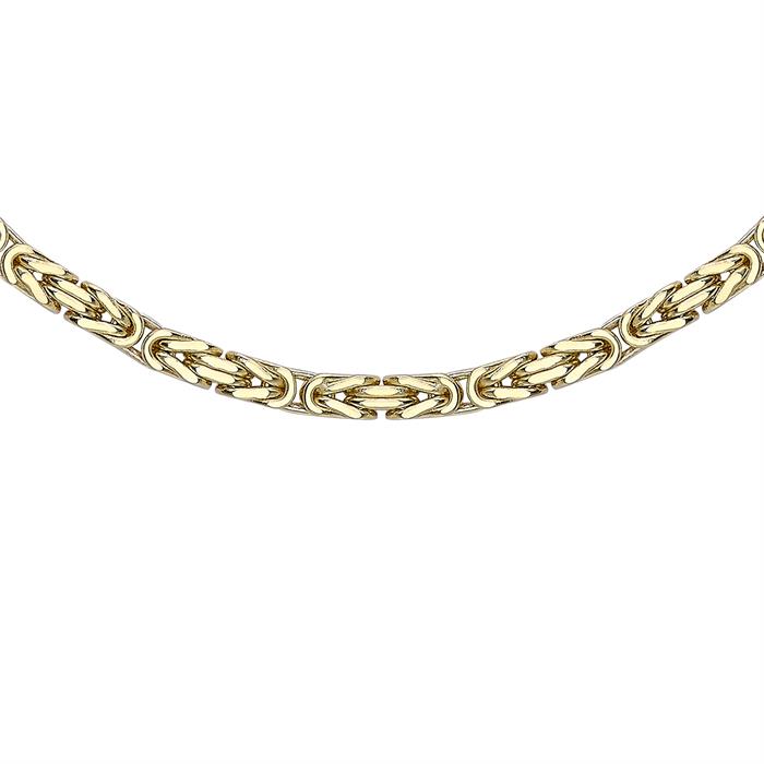 9K Yellow Gold Byzantine Necklace - 210002