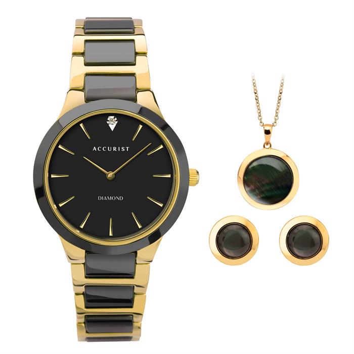Accurist Ladies Ceramic Watch Gift Set - 210110