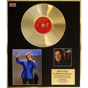 Barry Manilow - 'Greatest Love Songs' 24 x 20" Framed Gold Disc & Photo Display Ltd Edition of 100 - 216222