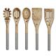 Barbary & Oak Hoxton Utensil 5 Piece Set.  Rustic Ash wood with Stainless Steel Accents - 217422