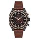 AVI-8 Hawker Hunter Atlas Dual Time Chronograph Watch with Leather Strap - Jade Black