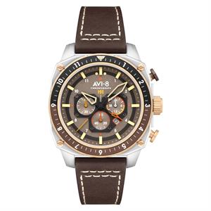 AVI-8 Hawker Hunter Atlas Dual Time Chronograph Watch with Leather Strap - 219055