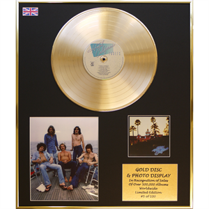 The Eagles - 'Hotel California' 24 X 20" Framed Gold Disc & Photo Display Ltd Edition of 100 - 220133