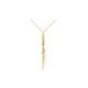 9K Yellow Gold Bar and Tassle Necklace 16" + 1" - Gold Bar Tassle 