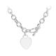 Faith & Brown Italian Crafted Luxury T-bar Belcher Necklace with Heart Charm - Sterling Silver 18" - 244354