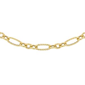 9K Yellow Gold Figaro Necklace 20" - 244491