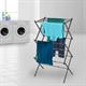 OurHouse Three Tier Extending Clothes Airer, 7.5m Area Flat Clothes Horse Drying Rack for Laundry & Washing - Indoor Foldable Airer, 5kg Max Weight - Extended Airer