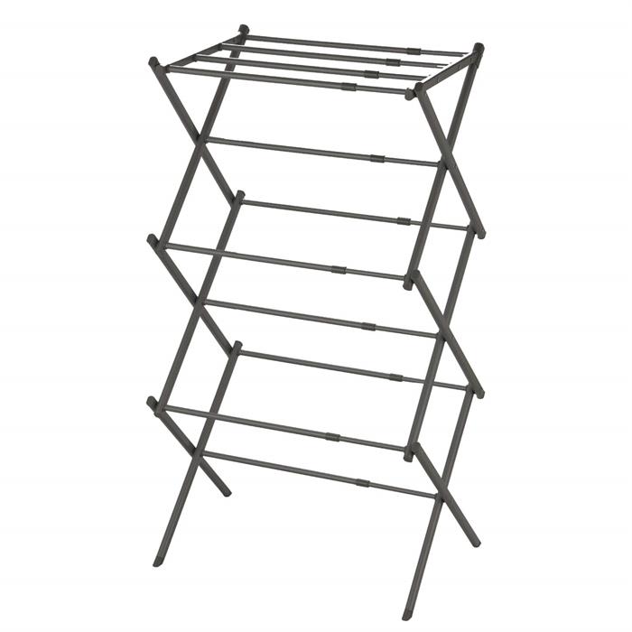 OurHouse Three Tier Extending Clothes Airer, 7.5m Area Flat Clothes Horse Drying Rack for Laundry & Washing - Indoor Foldable Airer, 5kg Max Weight - 246875