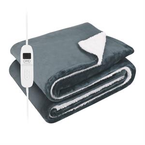 DMD Soft Sherpa Fleece Electric Blanket - 120cm x 160cm - Available in Grey or Brown - 247415