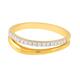 0.20ct SI Created Diamond 'Vivara' Split Ring (Gold Vermeil or Platinum Plated) - GV Size N/O