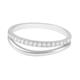0.20ct SI Created Diamond 'Vivara' Split Ring (Gold Vermeil or Platinum Plated) - PP Size N/O