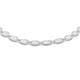 Faith & Brown Italian Crafted Radiant Oval Bracelet in Sterling Silver 7.5" - Sterling Silver
