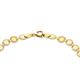 Faith & Brown Italian Crafted Radiant Oval Bracelet in Sterling Silver 7.5" - 18K Gold Plated