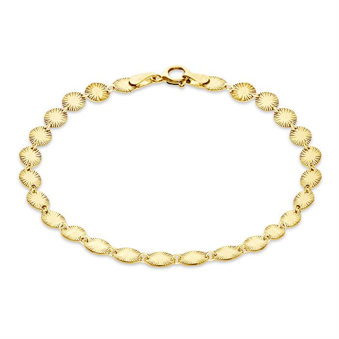 Faith & Brown Italian Crafted Radiant Oval Bracelet in Sterling Silver 7.5" - 275379