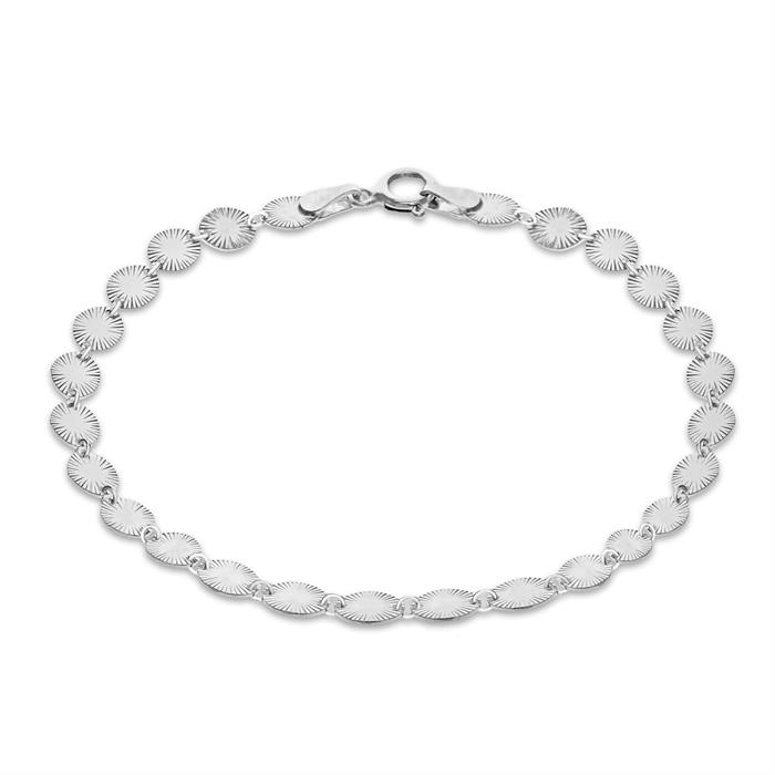 Faith & Brown Italian Crafted Radiant Oval Bracelet in Sterling Silver 7.5" - 275379