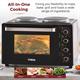 Tower Mini Oven with Dual Hot Plates 32L with 90 Minute Timer - All in One Cooking - 275759