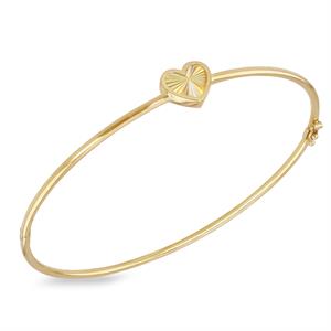 Faith & Brown 9K Gold 'Luce' Heart Bangle - 280052