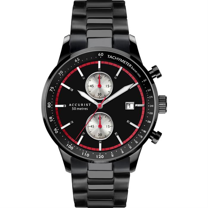 Accurist Gents Chronograph IP Sports Watch with Stainless Steel Bracelet - 298682