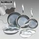 PRO STEEL Fusion 7pc Frying Cookware Set  - Pans in 20cm, 26cm and 30cm,Wok 30cm and Lids in 20cm, 26cm and 30cm  - 7pc Frying Set