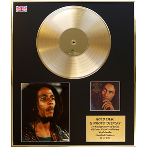 Bob Marley - 'Legend' 24x20" Framed Gold Disc & Photo Display Ltd Edition of 100 - 303579