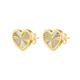 Faith & Brown 9K Gold 'Luce' Heart Stud Earrings  - Stud Earrings