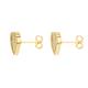 Faith & Brown 9K Gold 'Luce' Heart Stud Earrings  - 307351