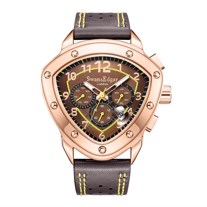 Swan & Edgar Ltd Ed Day, Emblem Automatic Watch with Leather Strap - 309663