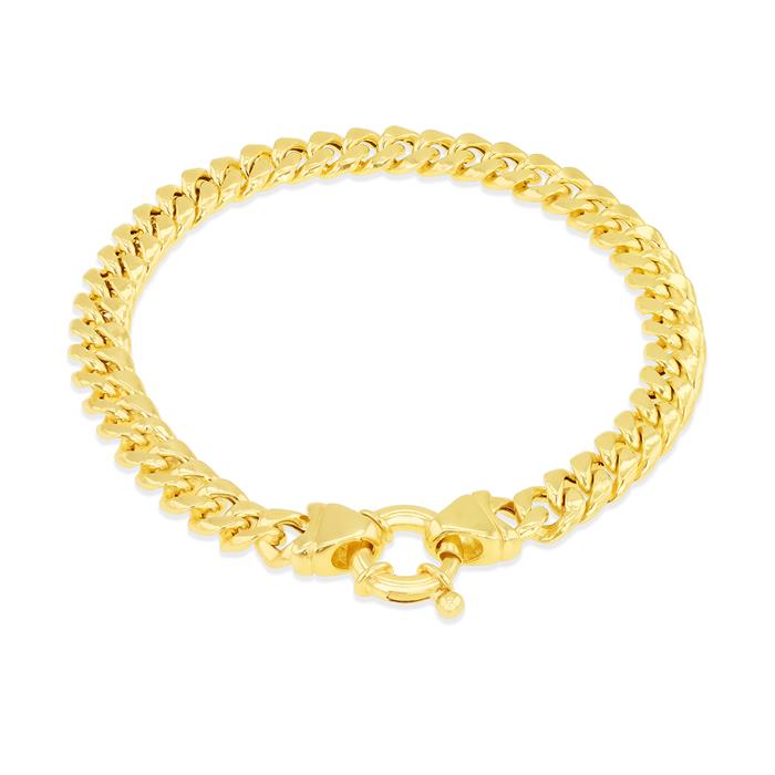 Faith & Brown Italian Crafted 9k Gold 6mm Cuban Link Bracelet 7.5" - 316100