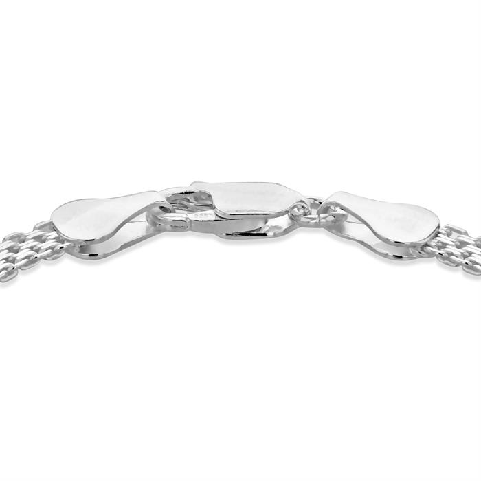 Faith & Brown Italian Crafted Bismarck Bracelet in Sterling Silver 7.5"  - 320460