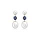 9K Pearl and Sapphire Earrings - Pearl & Sapphire Earrings