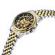 Samuel Joseph Ltd Ed Two Tone Skeleton Jubilee  Automatic Watch with Stainless Steel Bracelet - Black / Gold / Silver